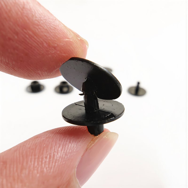 Clog Shoe Buttons Black 14mm x 9mm Replacement Fasteners for Outdoor Daily Use - Image 4
