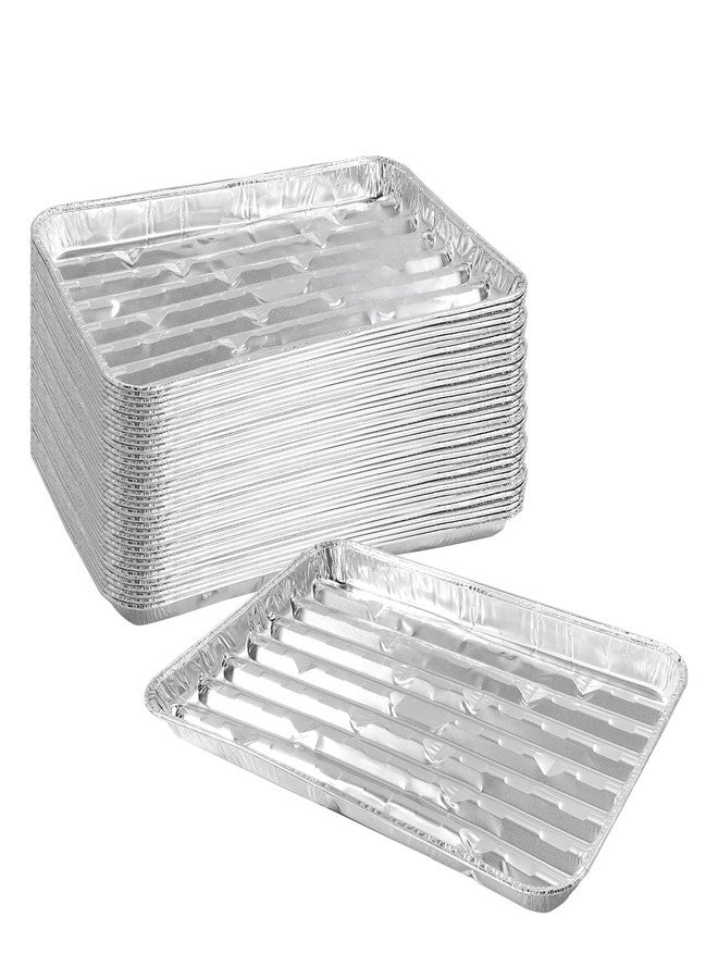 YEUIKERR 40 Pack Disposable Aluminum Broiler Pan 13 x 9 x 1 inch Aluminum Foil Grill Pans, Disposable Foil Baking Sheet Pans for Oven, Baking, BBQ, Takeout - Image 1