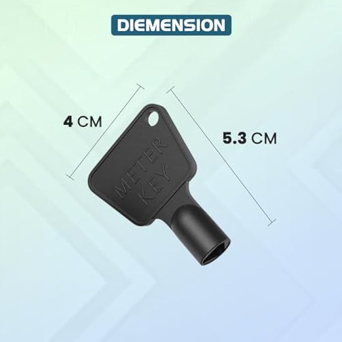 2 PACK GAS METER BOX KEY, TRIANGULAR KEY, BLACK PLASTIC METER KEY, ELECTRIC BOX KEY, UTILITY BOX KEY - Image 3