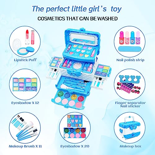 Mrabbitoo Kids Makeup Sets for Girls - Makeup for Kids 8-12, Maquillaje para Niñas, Play Make Up Kit, Non Toxic Best Toys for Little Girl, Princess Toddler Kid Stuff, Ages 345679 10 Year Old Girl Birthday Gifts - Image 3