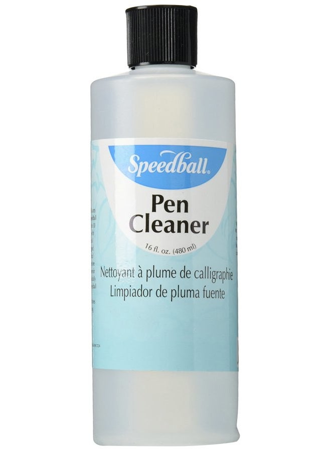 Speedball Pen Cleaner, 16 oz Bottle - Ink Cleaning Solution for Calligraphy Nibs, and Art Tools  - Image 1