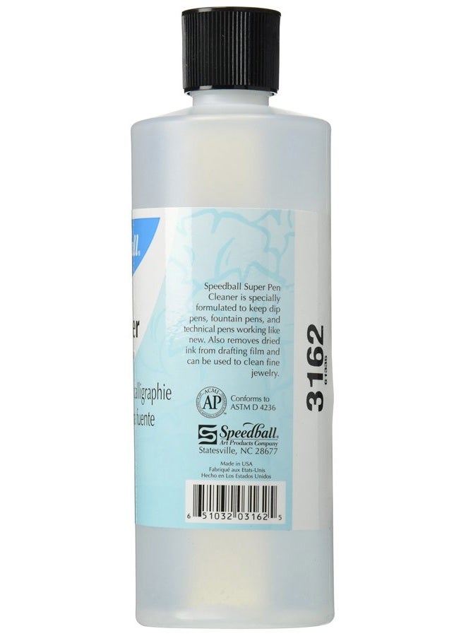 Speedball Pen Cleaner, 16 oz Bottle - Ink Cleaning Solution for Calligraphy Nibs, and Art Tools  - Image 2