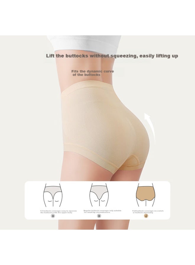 Youngyell Women's High Waist Plus Size Modal Antibacterial Tummy Control Lifting Hip Mom Women's Summer Shorts 3-pack - Image 4