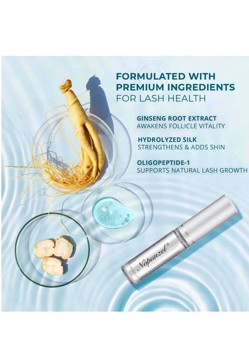 Eyelash Growth Serum: Lash Serum for Eyelash Growth with Advanced Formula - Lash Enhancing - Eyelash Conditioner for Thicker Longer Stronger Fuller Eyelashes and Eyebrows - 4ml