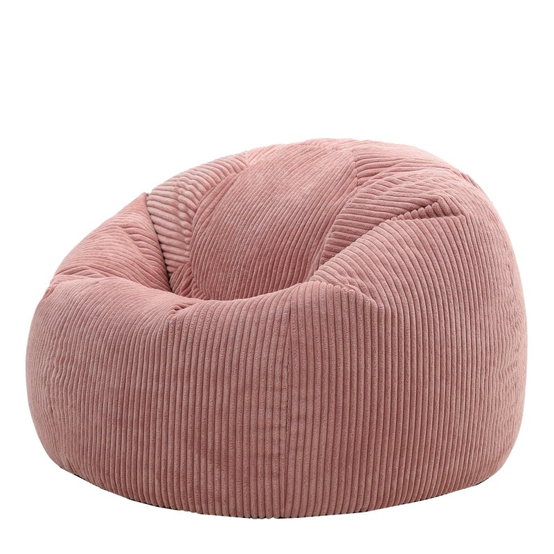 icon Kingston Cord Bean Bag Dusk Pink Large Adult Bean Bag Chair with Filling Included Comfy Chair Living Room Furniture Bedroom Furniture