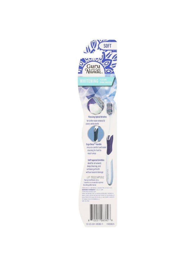 GuruNanda, Whitening Flossing Spiral Bristles Toothbrush, Soft, 1 Toothbrush - Image 2