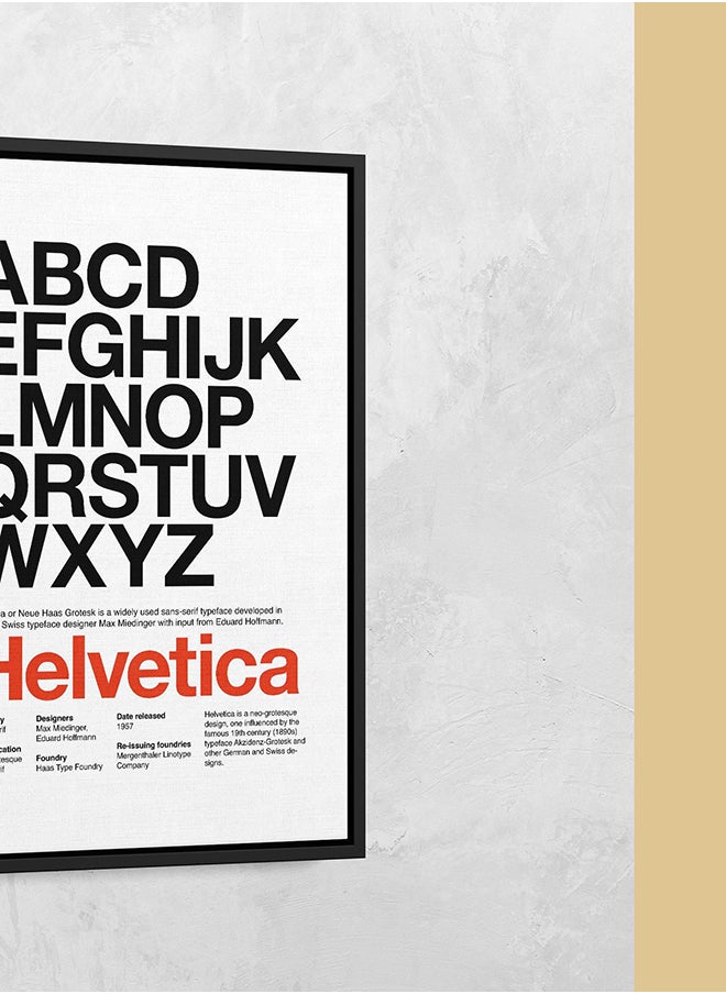 Generic - Helvetica Font Poster, Typographic Print, Helvetica Typeface Canvas, Typography Print, Office Decor, Minimalist, Gift For Designers - Image 1