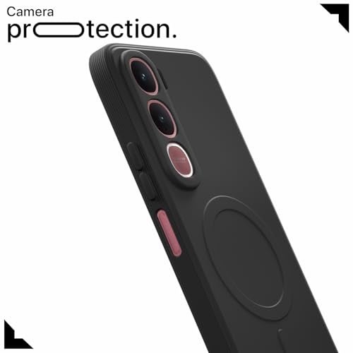 Pikkme Back Cover for Vivo Y31 5G Soft Matte Silicone Mag-Safe Design (Mag-Safe Not Support) Camera Protection | Slim Fit Bumper Cover (Black) - Image 5