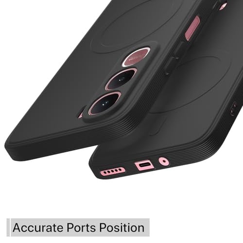 Pikkme Back Cover for Vivo Y31 5G Soft Matte Silicone Mag-Safe Design (Mag-Safe Not Support) Camera Protection | Slim Fit Bumper Cover (Black) - Image 4