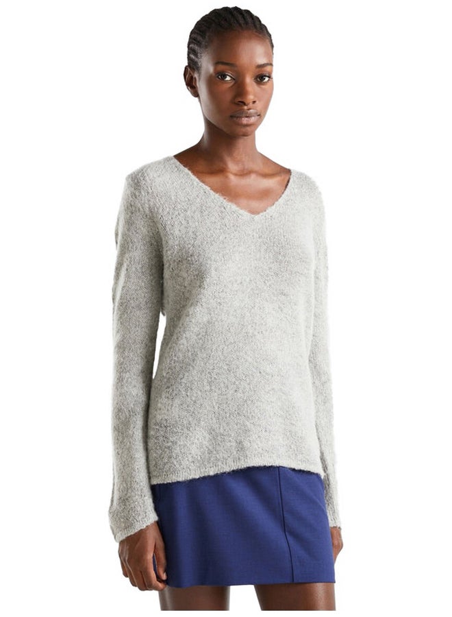 Benetton REGULAR FIT MOHAIR BLEND SWEATER  - Image 5