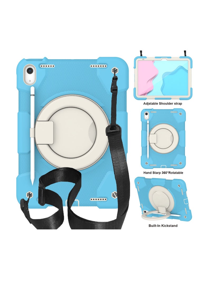 GULFLINK Rugged Heavy Duty Protective Case  for ipad 10th 10.9 inch 2022（A2757/A2777）Sky blue - Image 1