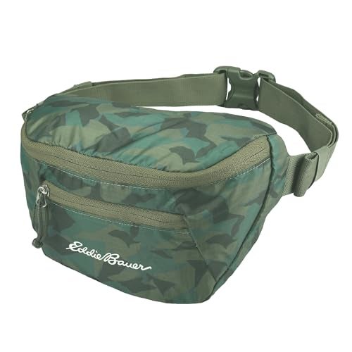 Eddie Bauer Stowaway Packable Waistpack Sling Fanny Pack Travel Foldable Lightweight Outdoor 1L Ripstop Polyester Sprig Green - Image 1