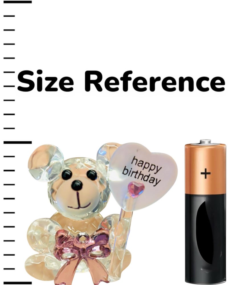 WARMINGO DE Crystal Teddy Gift | Valentines Day Gift | Cute Gifting Item | (Happy Birthday), 35 x 55 Mm - Image 4