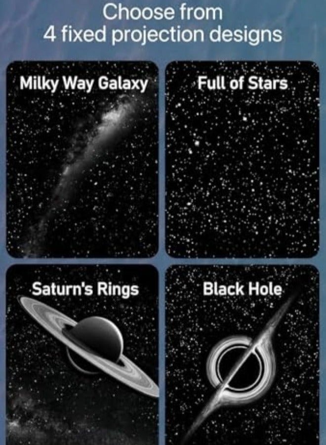 Mini Galaxy Projector, USB Portable Starry Ceiling Night Light with Flexible Gooseneck & 4 Modes for Car Interior Roof, Bedroom, Gaming Room Ambient Decor (Saturn’s  Rings) - Image 3