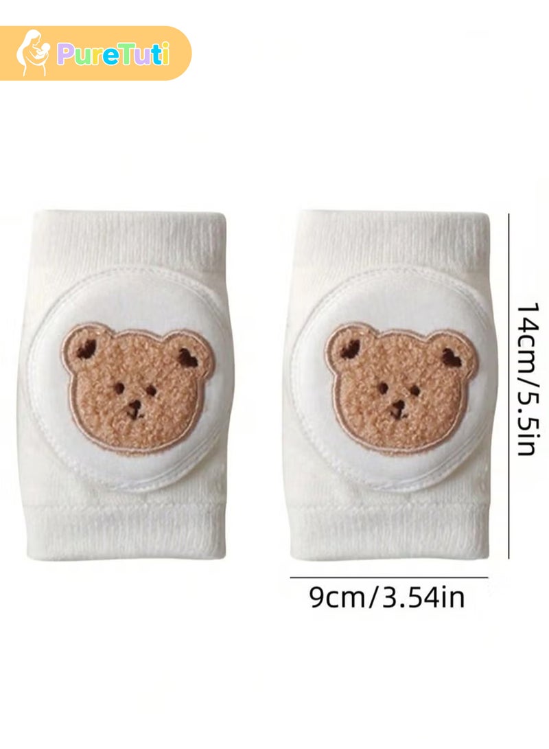 PureTuti Baby Knee Pads, Pure Cotton Baby Crawling Anti Slip Knee Pads, Soft Comfortable, Thin ElasticUnisex Baby Toddlers Kneepads, Crawling Aid, Baby's Knee - Image 5