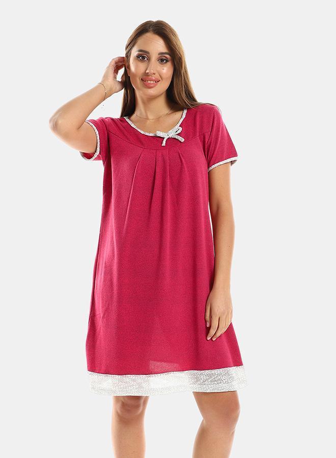 kady Grey Chest Ribbon Over Reddish Fuchsia Sleepshirt women fushia L - Image 1
