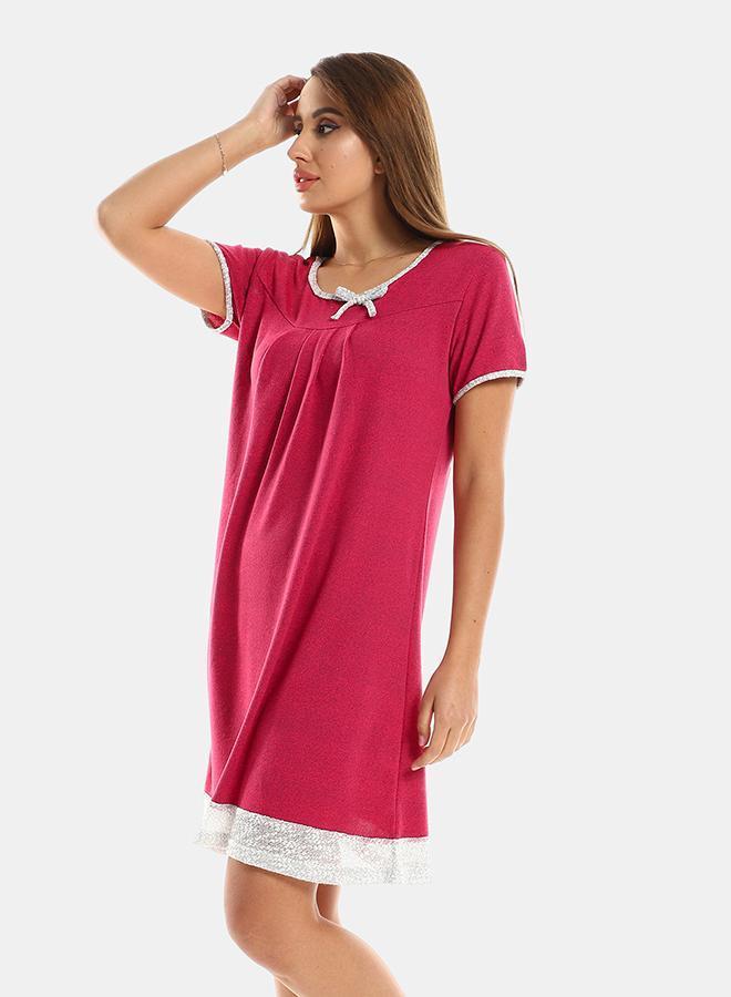 kady Grey Chest Ribbon Over Reddish Fuchsia Sleepshirt women fushia L - Image 2