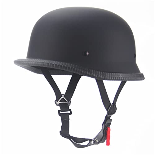 SanQing German Style Motorcycle Helmet,Adult Half Helmet Open Face DOT Approved, Motorcycle Cruiser Scooter Cool Helmet (X-Large, Matte Black) - Image 2