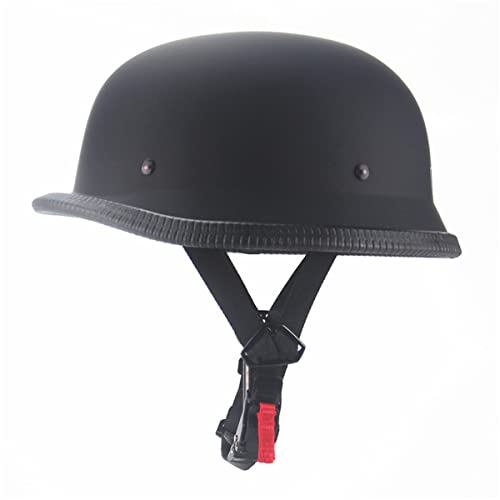 SanQing German Style Motorcycle Helmet,Adult Half Helmet Open Face DOT Approved, Motorcycle Cruiser Scooter Cool Helmet (X-Large, Matte Black) - Image 1