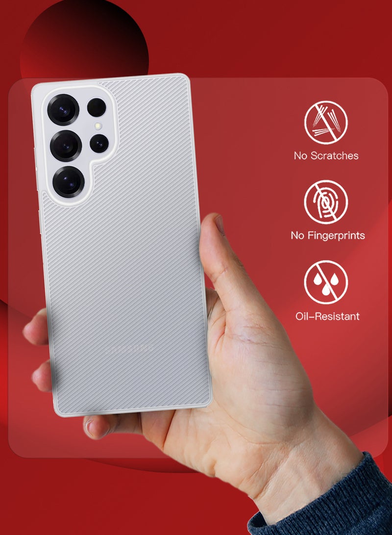 ( for Galaxy S25 Ultra ) Case Air Skin Line Design Back Cover Sturdy Durable Ultra-Thin Case Drop Protection Cover Clear - White
