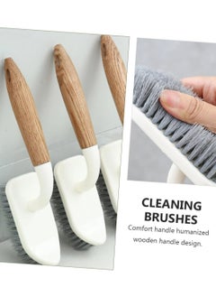 Oasisgalore 2pcs Cleaning Brush for White Floor with Wooden Handle  - Image 3