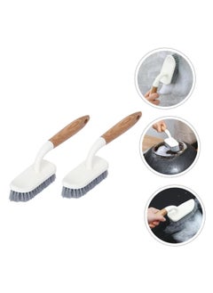 Oasisgalore 2pcs Cleaning Brush for White Floor with Wooden Handle  - Image 5