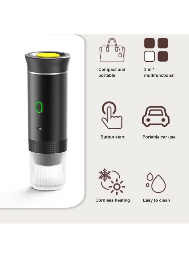 SUKILO SUKILO Portable Electric Espresso Coffee Machine, 15 Bar Pressure, 3-in-1 Compatible with Nespresso/DG Capsules & Ground Coffee, Self-Heating 7500mAh Battery, Mini Travel Coffee Maker  - Image 2