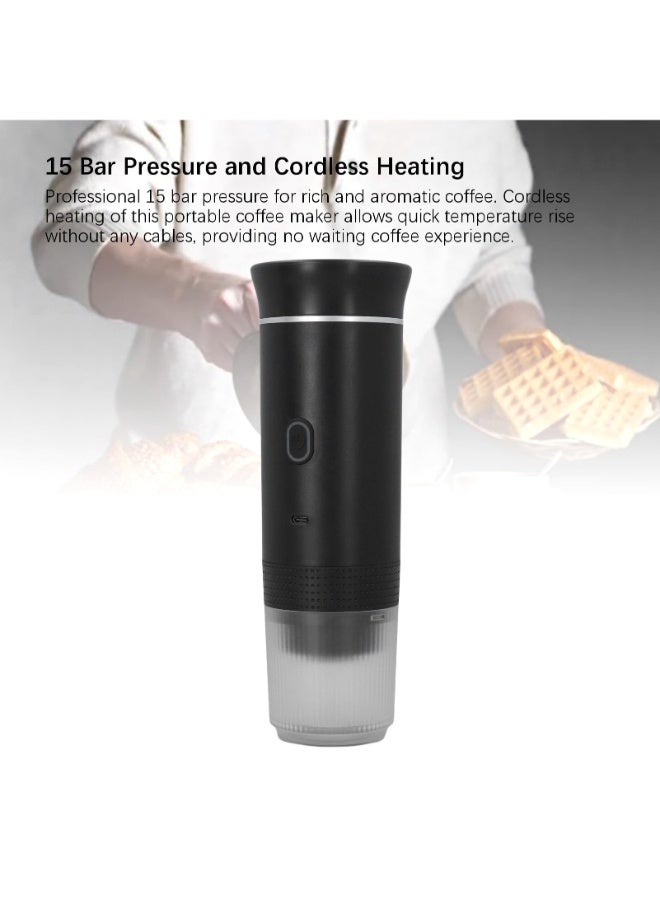 SUKILO SUKILO Portable Electric Espresso Coffee Machine, 15 Bar Pressure, 3-in-1 Compatible with Nespresso/DG Capsules & Ground Coffee, Self-Heating 7500mAh Battery, Mini Travel Coffee Maker  - Image 4