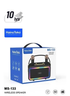 Haino Teko MS133 Portable Bluetooth Wireless Speaker with 2 Wireless Microphones | Powerful Sound, Long Battery Life | Ideal for Karaoke, Parties, Events & Outdoor Use  - Image 1