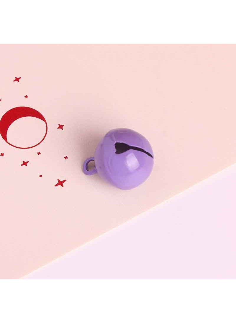 14mm Colored Bells Charms Keychain Christmas Pet Decor Deep Purple