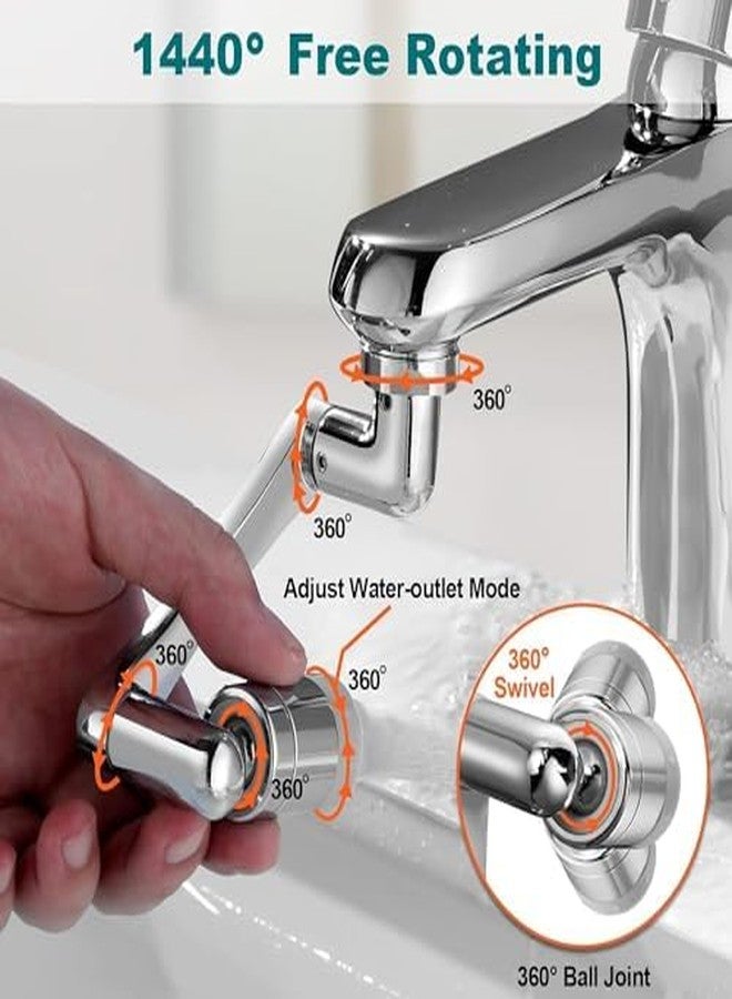 SHREE HANS CREATION 1080° Rotating Swivel Faucet Tap Extension 2 Modes Water Faucet, Adjustable Head Nozzle Adapter Splash-Proof Hose Aerator Filter Extender Sprayer for Kitchen, Bathroom, - Image 2
