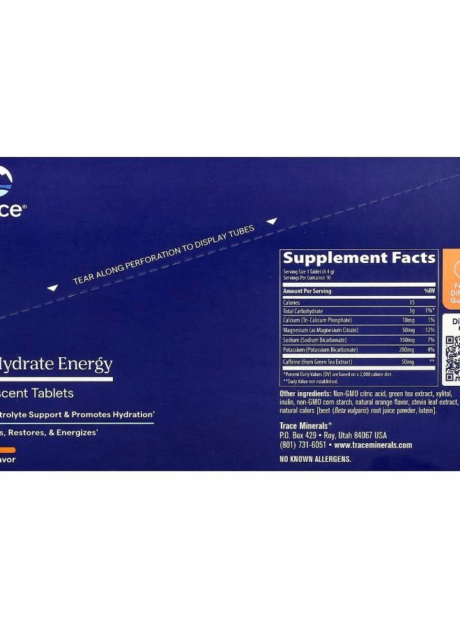 TRACE أقراص ماكس-هايدريت للطاقة الفوارة بنكهة البرتقال 8 - 10 قرص 1.55 أونصة (44 جرام) أنابيب - Image 2