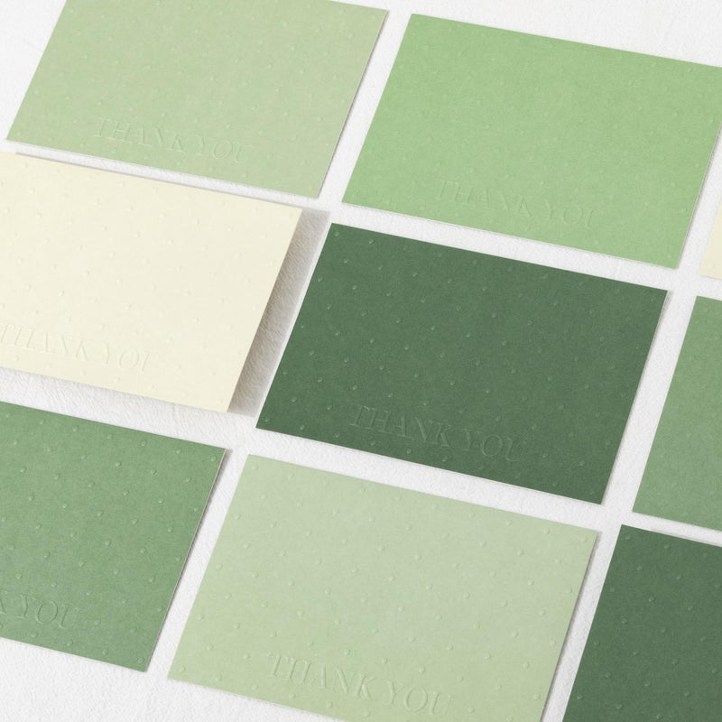 Crisky Embossed Thank You Cards with Envelopes & Stickers 50 Pack Thank You Notes Bulk for Birthday, Baby Shower,Bridal Shower, Wedding, Graduation - Shade of Sage Green - Image 4