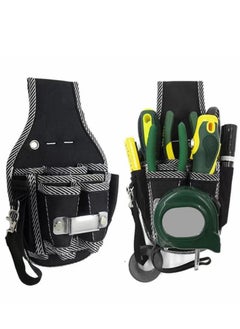 Y&D Tool Pouch -Single Side Belt Pouch/Utility Bag/Tool Apron for Carpenter/Gardening/Waist Durable Canvas Construction.Comfortable Light Weight (BLACK)  - Image 1