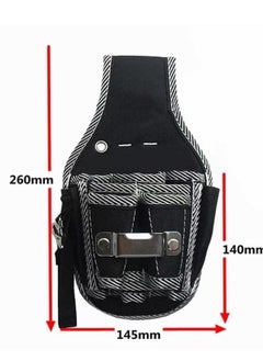 Y&D Tool Pouch -Single Side Belt Pouch/Utility Bag/Tool Apron for Carpenter/Gardening/Waist Durable Canvas Construction.Comfortable Light Weight (BLACK)  - Image 3