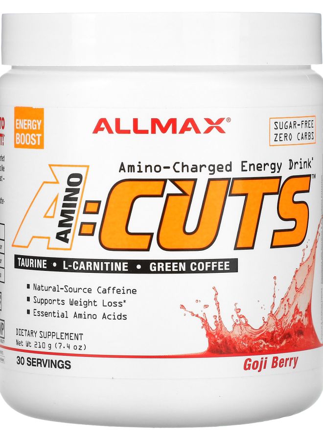 Allmax ACUTS™ Amino-Charged Energy Drink Goji Berry 7.4 oz (210 g) - Image 1