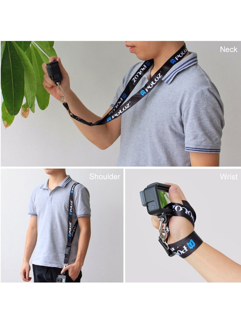 PULUZ - Long Neck Strap Lanyard Sling 60cm Detachable for GoPro Hero11 Black / HERO10 Black / HERO9 Black /HERO8 / HERO7 /5 Session /4 Session /4 /3+ /3 /2 /1 / Max, DJI OSMO Action & Other Action Cameras - Image 1