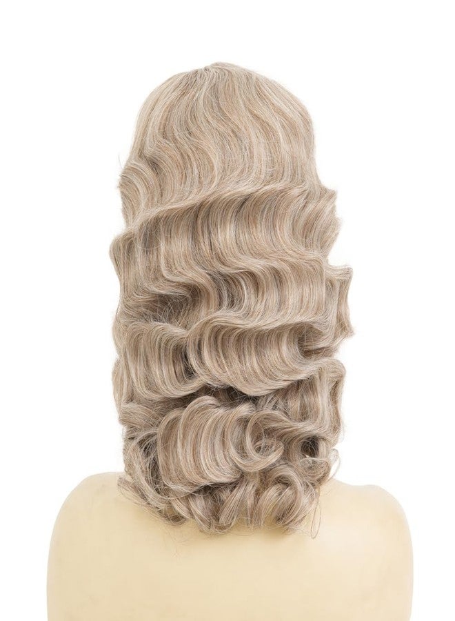 Dai Cloud Blonde 1920s Wig for Women Long Finger Wave Party Hair Synthetic Full Vintage Blonde Wigs for Womens Lady Cosplay Costume Fancy Dress Flapper Wig - Image 4