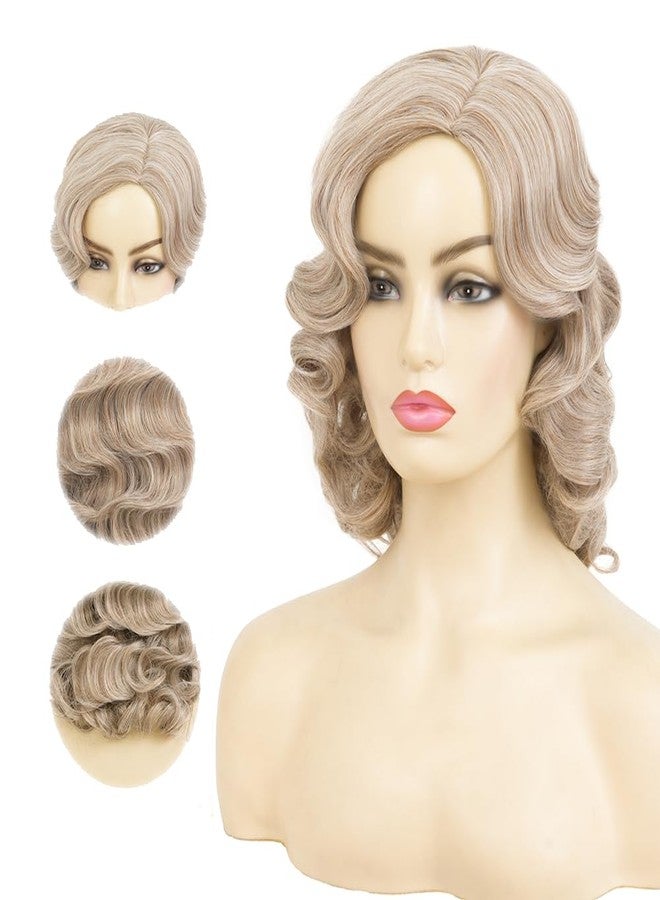 Dai Cloud Blonde 1920s Wig for Women Long Finger Wave Party Hair Synthetic Full Vintage Blonde Wigs for Womens Lady Cosplay Costume Fancy Dress Flapper Wig - Image 3