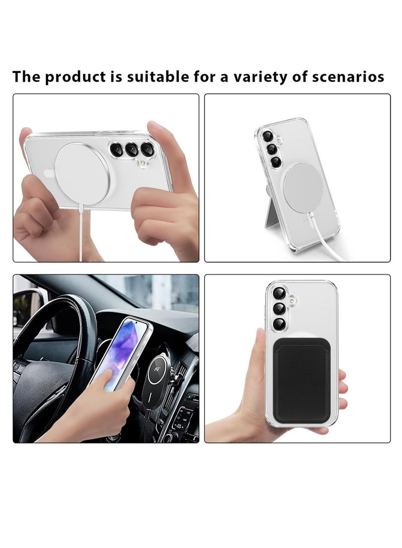 Samsung Galaxy A35/A55 Case Clear [Anti-Yellowing] [Compatible with MagSafe Magnetic] [Anti-Drop and Shockproof] Slim Phone Cover (Clear) - Image 4