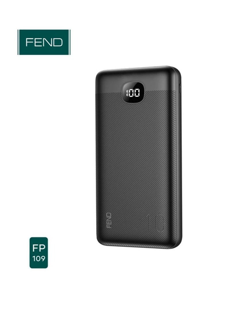 FEND FP109 14500mAh Power Bank | 22.5W Fast Charging Portable Battery Pack | Dual USB Output with Digital LED Display | Compact Lightweight Design for Smartphones, Tablets & Devices – Black - Image 1