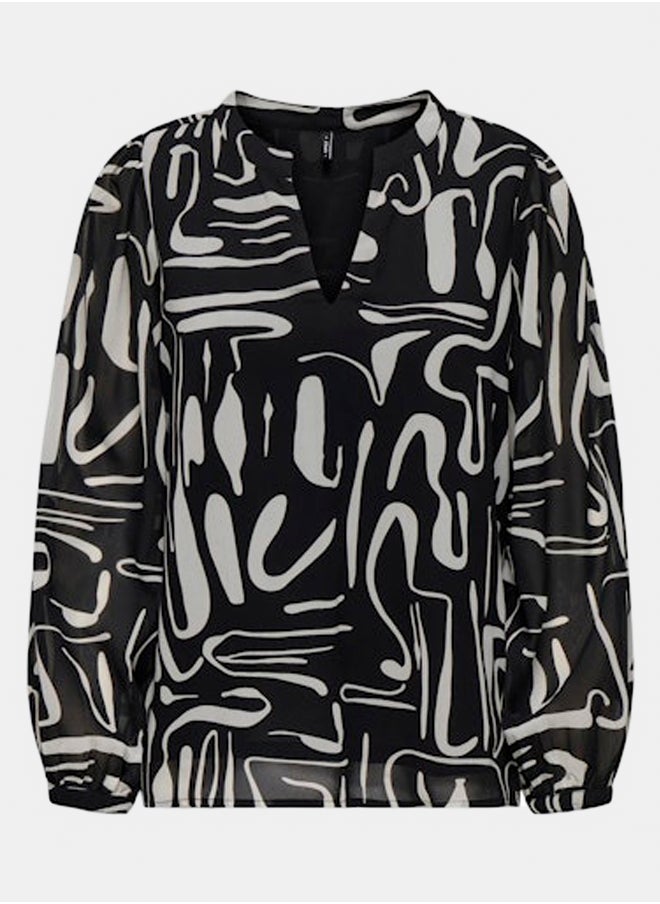 ONLY Onlstar Life L/S V-Neck Top Wvn  - Image 1