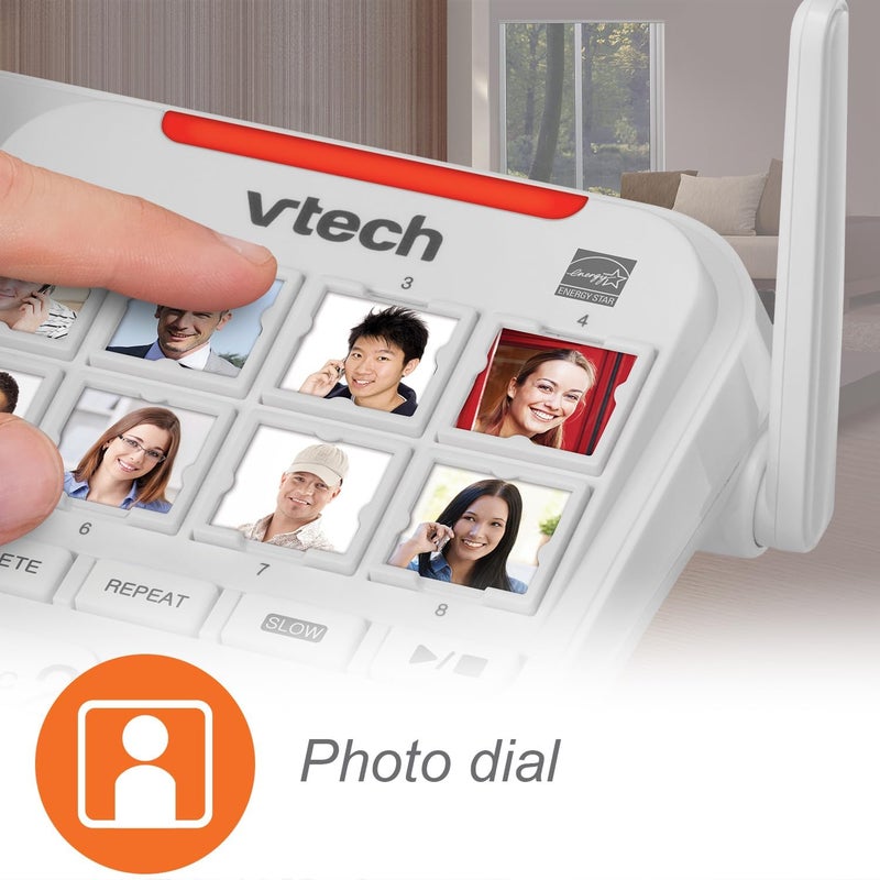 VTech SN5147 Amplified Corded/Cordless Senior Phone with Answering Machine and Call Blocking - Image 4