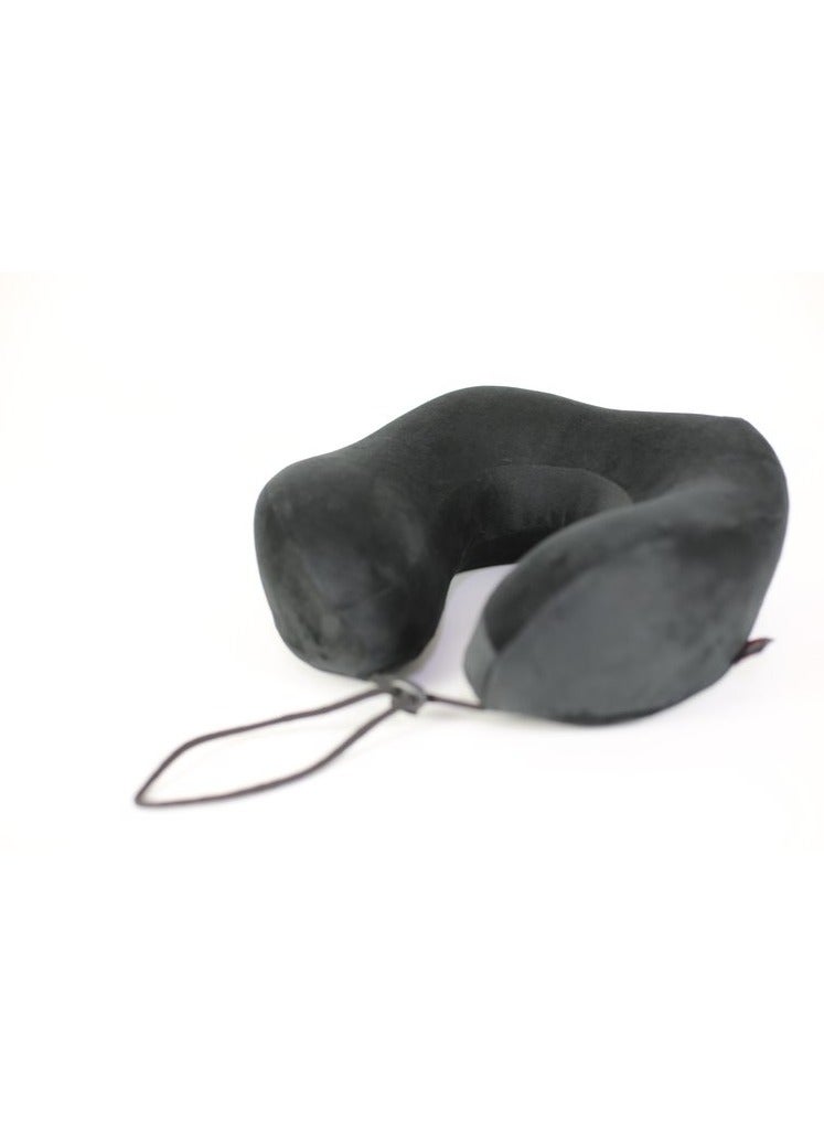 HT Memory Foam Travel Neck Pillow, Black - Image 2