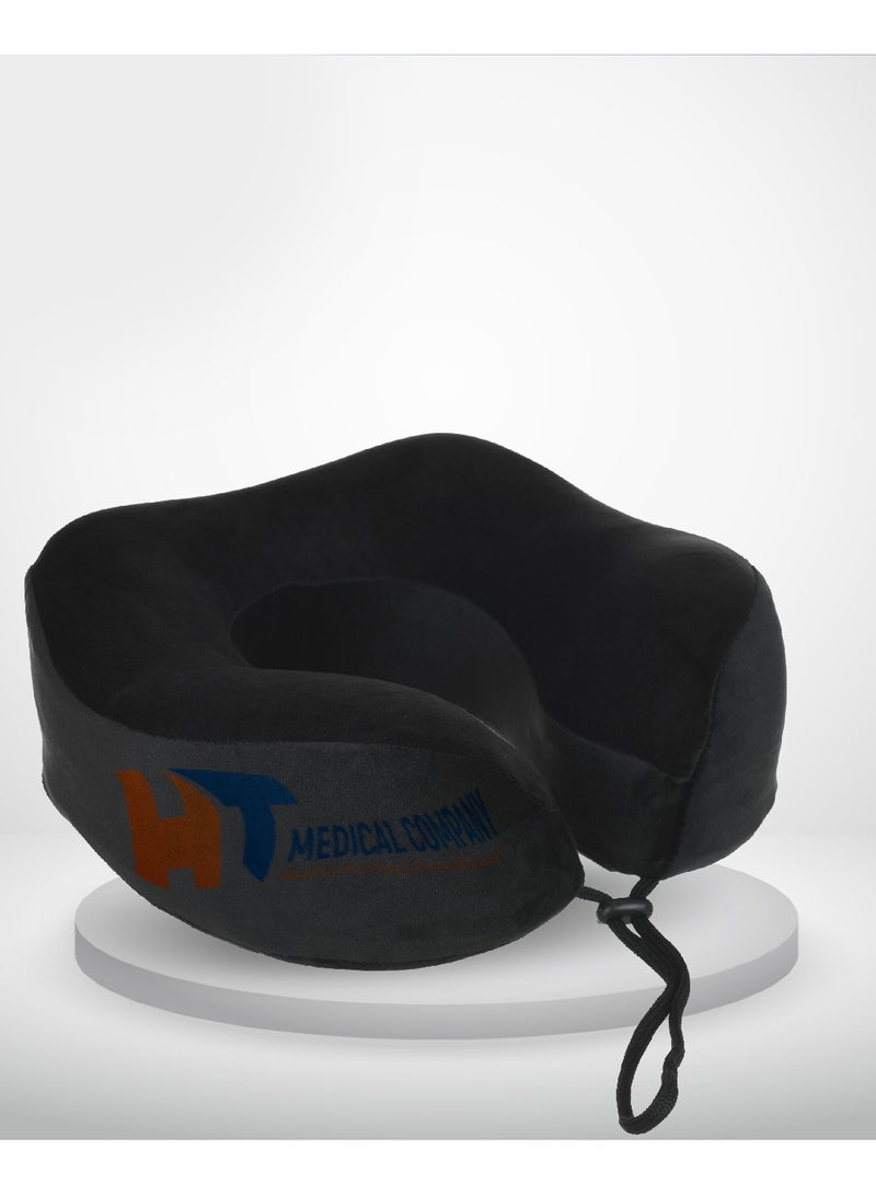 HT Memory Foam Travel Neck Pillow, Black - Image 5