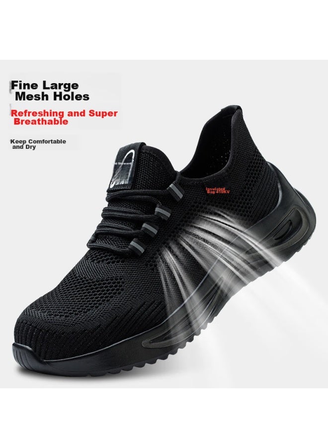 Old housekeeper Laoguanjia Safety Shoes For Men, Summer Breathable, Steel Toe, Electrician Insulated 10Kv, Lightweight Work Site Functional Shoes, Size 40 - Image 5