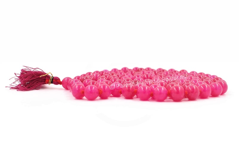 ARKAM Pink Hakik Mala/Pink Agate Mala/Pink Hakeek Mala/Pink Stone Mala (Size: 6mm, Length: 30 inches, Beads: 108+1) - Image 4