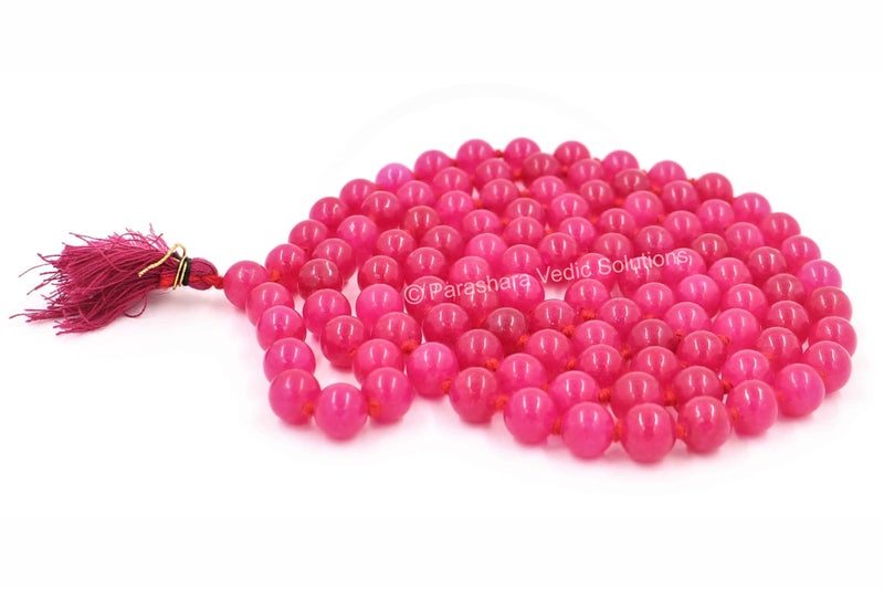 ARKAM Pink Hakik Mala/Pink Agate Mala/Pink Hakeek Mala/Pink Stone Mala (Size: 6mm, Length: 30 inches, Beads: 108+1) - Image 2