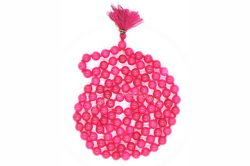ARKAM Pink Hakik Mala/Pink Agate Mala/Pink Hakeek Mala/Pink Stone Mala (Size: 6mm, Length: 30 inches, Beads: 108+1) - Image 3