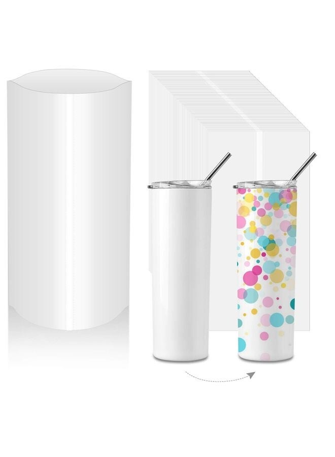 Sublimation Shrink Wrap Sleeves,5x10 Inch White Sublimation Heat Transfer Shrink Film Bags for Mugs,Cups,Tumblers,Blanks - Image 1
